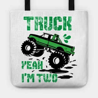 Kids 2nd Birthday Truck Yeah I'm Two, Funny Joke Tote