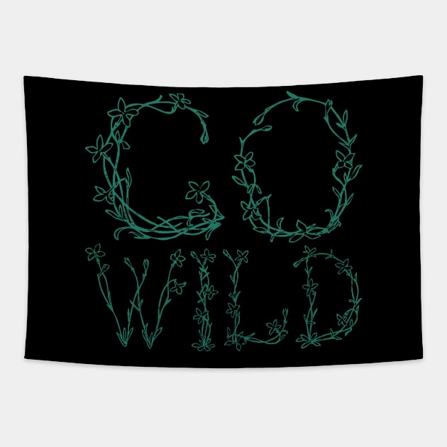 Go Wild (Green) Tapestry by Graograman