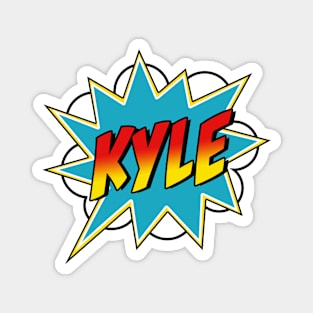 Boys Kyle Name Superhero Comic Book Magnet