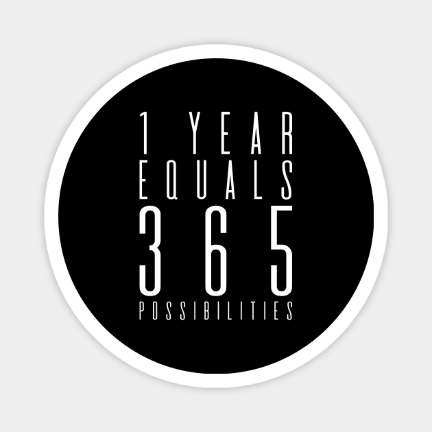 1 Year Equals 365 Possibilities Motivational Motivation Magnet Teepublic Au 1 Year Equals 365 Possibilities Motivational Motivation Magnet Teepublic Au