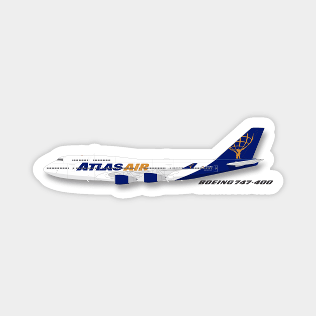 Atlas Airlines Boeing 747 400 Magnet by GregThompson