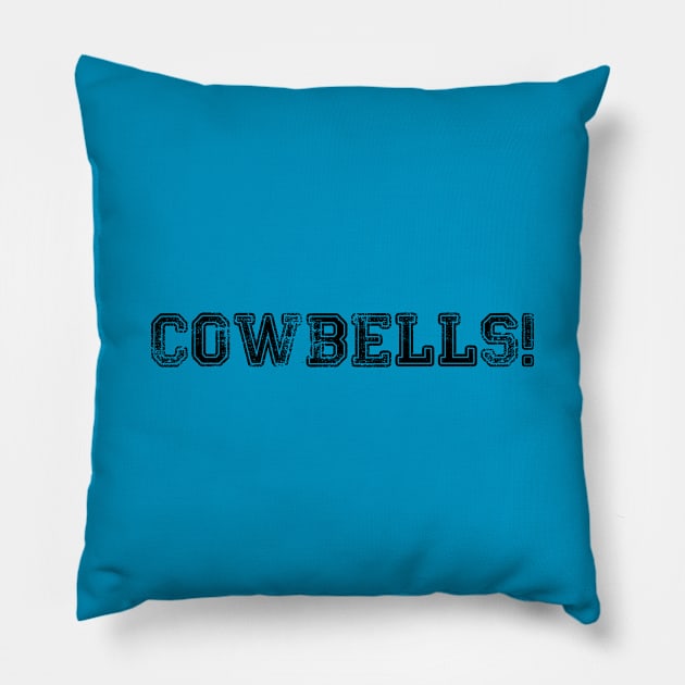 COWBELLS! #1 Pillow by RickTurner