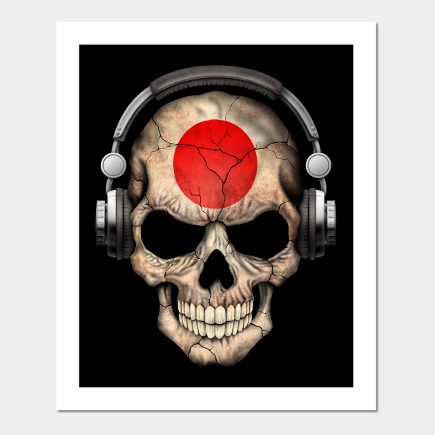 Dark Skull Deejay With Japanese Flag
