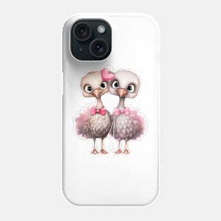 Valentine Ostrich Couple Phone Case