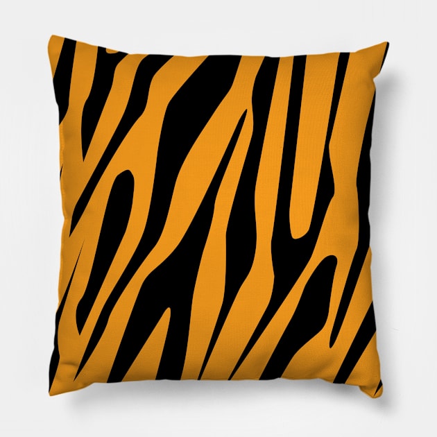 Tiger Seamless Pattern Pillow by DesignWood Atelier