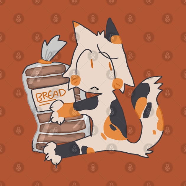 Cat With Bread by YumeRabbet