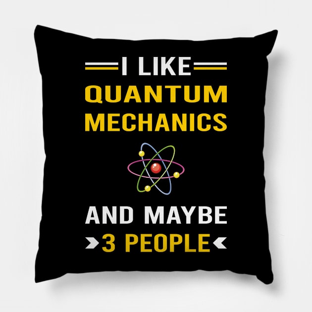 3 People Quantum Mechanics Pillow by Good Day