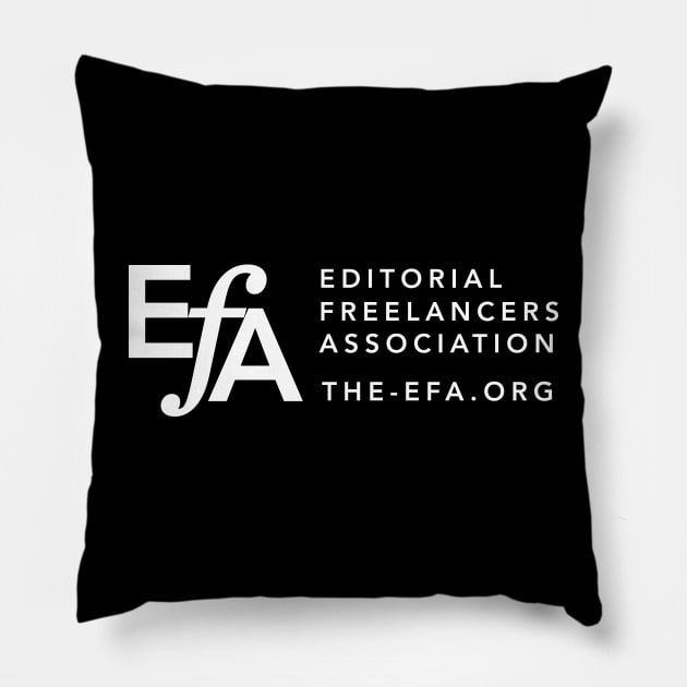 EFA full logo with url in white Pillow by EFAShop