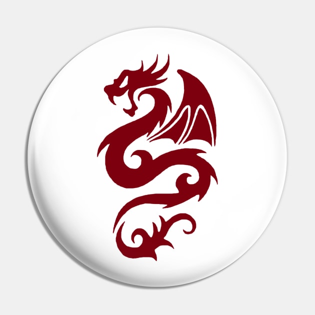 Red Dragon Pin by ZoboShop