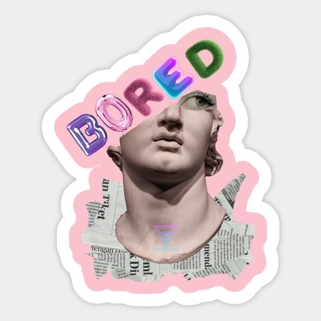 Bored Greek Sculpture - Bored - Sticker | TeePublic