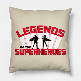 Legends of the Superheroes Logo Pillow