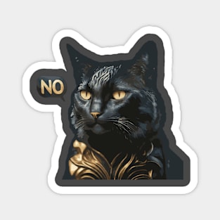 cat say no Magnet