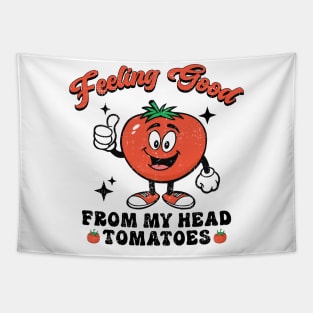 Feeling Good From My Head Tomatoes Vegan Veggies Tapestry