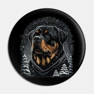 Rottweiler christmas Pin