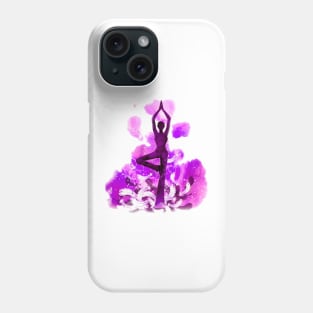 Yoga violet Phone Case
