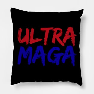 Red and Blue Proud Ultra Maga Pillow