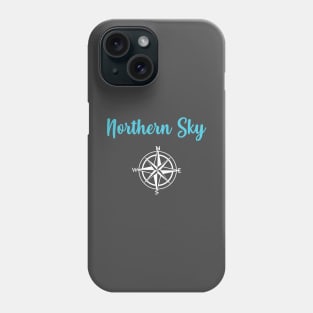 Northern Sky, blue white Phone Case