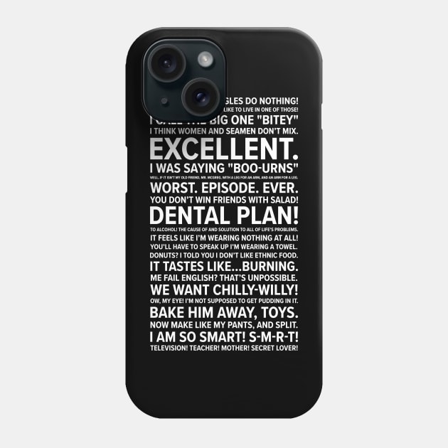 Simpsons Quotes Phone Case by barberdesigniow