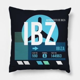 Ibiza (IBZ) Airport Code Baggage Tag A Pillow