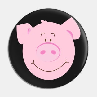 Cute Happy Pig - Pink Pin