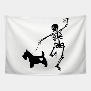 Scottie skull halloween Scottish Terrier Tapestry