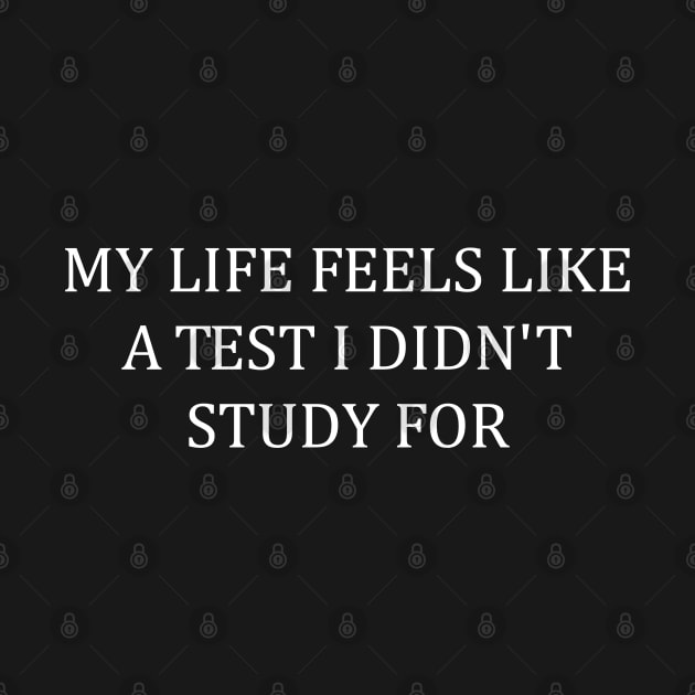 My Life Feels Like A Test I Didn't Study For Funny Humor by WildFoxFarmCo