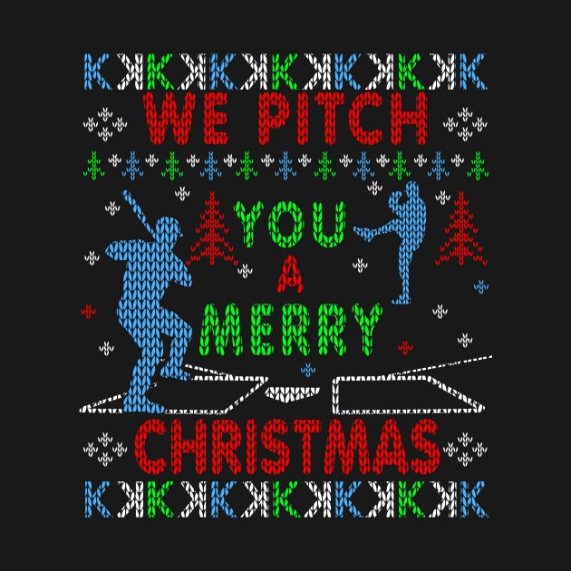 Baseball We Pitch You A Merry Ugly Christmas Sweater by TeeCreations