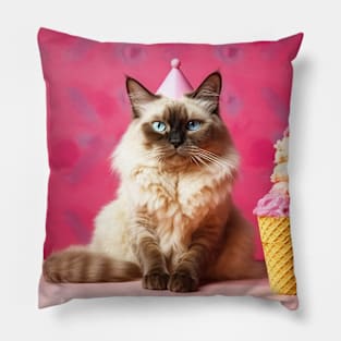 Ice Cream Cat Pillow