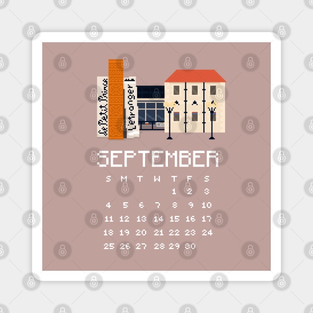 September 2022 Calendar Pixel Art Magnet by toffany's