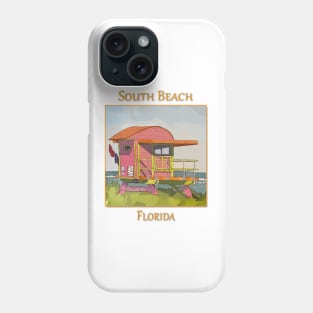 Cute Lifeguard tower in South Beach Miami Florida Phone Case