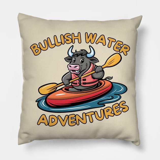 Bullish kayaking Pillow by Japanese Fever