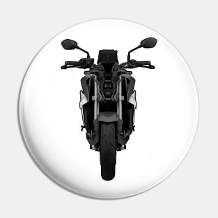 Grey GSX S1000 Front View Illustration Pin