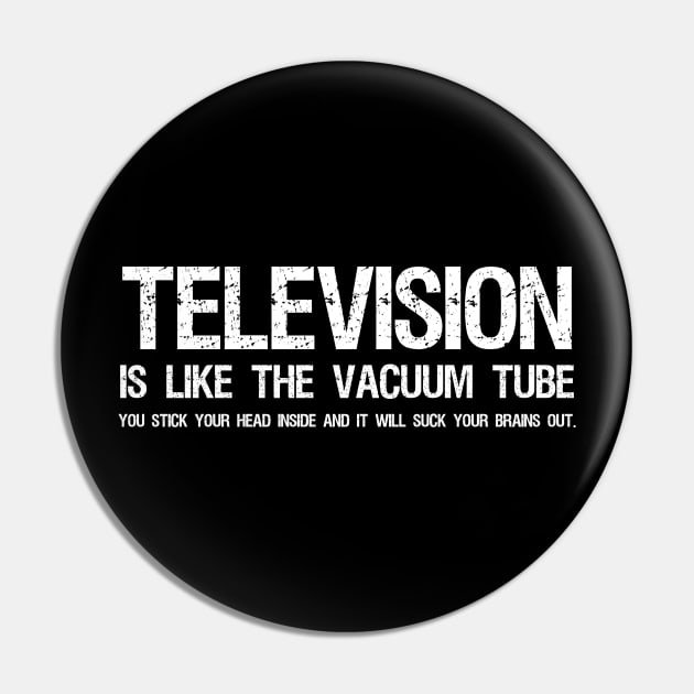 Oppose Socialism Anti Communist Television Propaganda Pin by Styr Designs