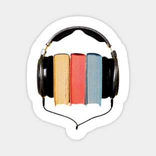 Headphones and Books Magnet