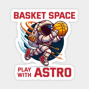 Basket Space with Astro - Basketball Magnet