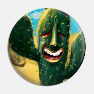 Laughing cactus in the desert Pin