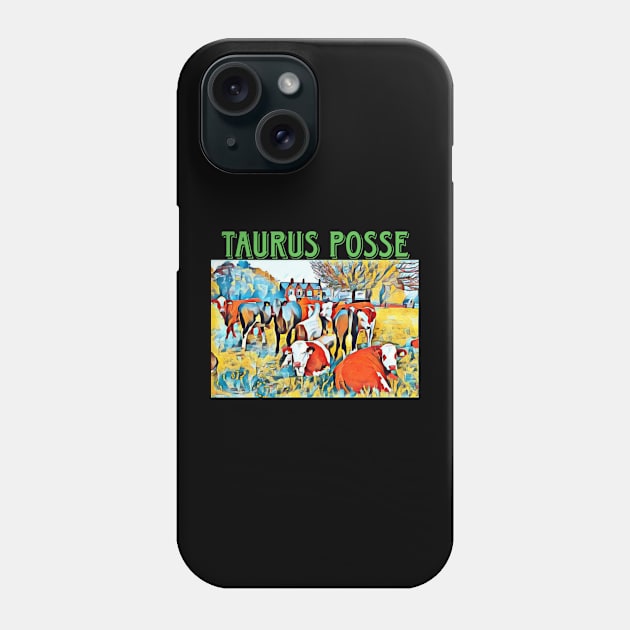 Taurus Posse Abstract - Front Phone Case by Subversive-Ware 