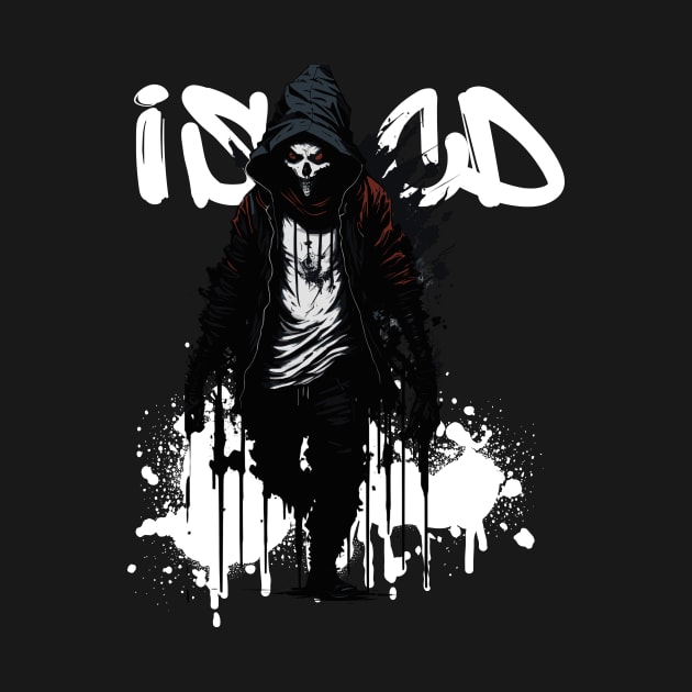 Graffiti zombie clown by ISCD T-shirt