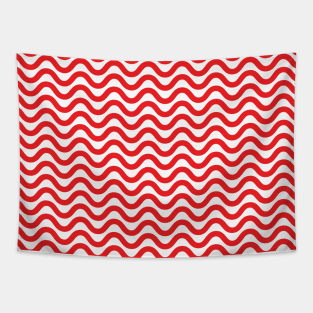 Pattern Red Wave Tapestry