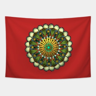 Metallic Mandala Tapestry