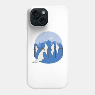 Ghosts at a cemetery in the night Phone Case