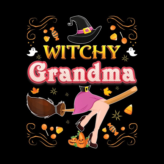 I'm He Witchy Grandma Witch Broom Halloween Pumpkin Family by crowominousnigerian 