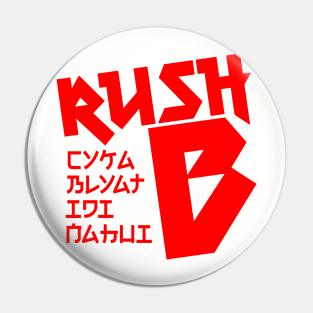 Rush B CYKA BLYAT IDI NAHUI - Red Text - CS|GO Pin