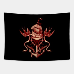 Pirate ship and Swallows Tapestry