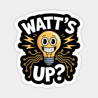 Electrician Watt's Up Lightbulb Magnet