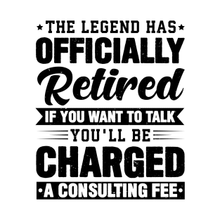 The Legend Has Officially Retired Vintage Design - Funny Retirement T-Shirt