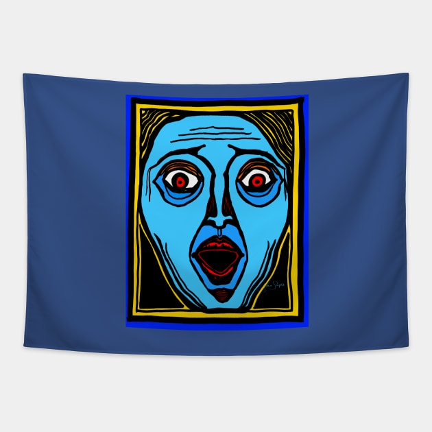 Fright Face Tapestry by JSnipe