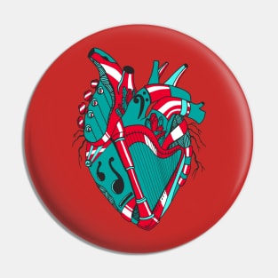 Turqred No 2 Musical Heart Pin