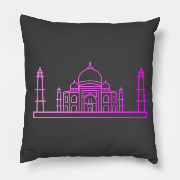 Taj Mahal - Icon Pillow by Lionti_design