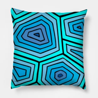 TURQUOISE GEOMETRIC SHELL PATTERN Pillow